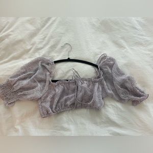 Sabo Skirt Lavender Floral Crop Top Sz XXS